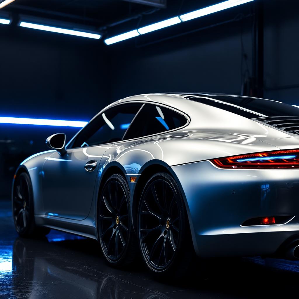 觀塘 LETS GET WASH 工作室內完成全車 PPF 的 Porsche 911 Carrera S