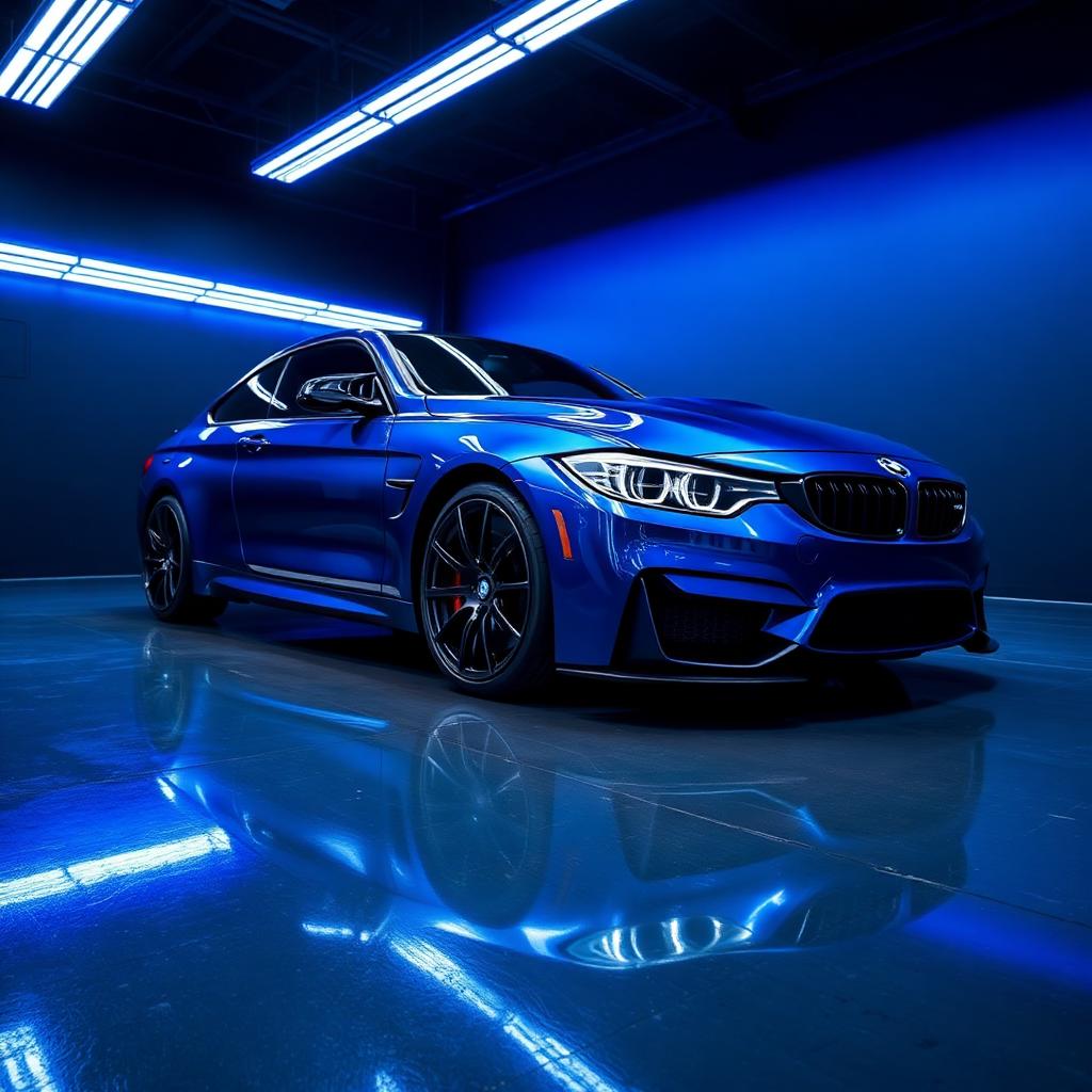 觀塘 LETS GET WASH 為 BMW M4 Competition 施工前保桿 PPF