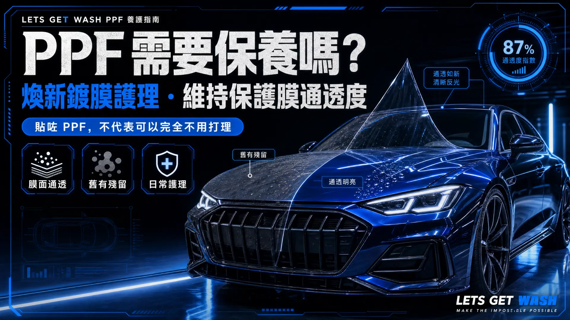 PPF 需要保養嗎？PPF 煥新鍍膜護理如何維持保護膜通透度