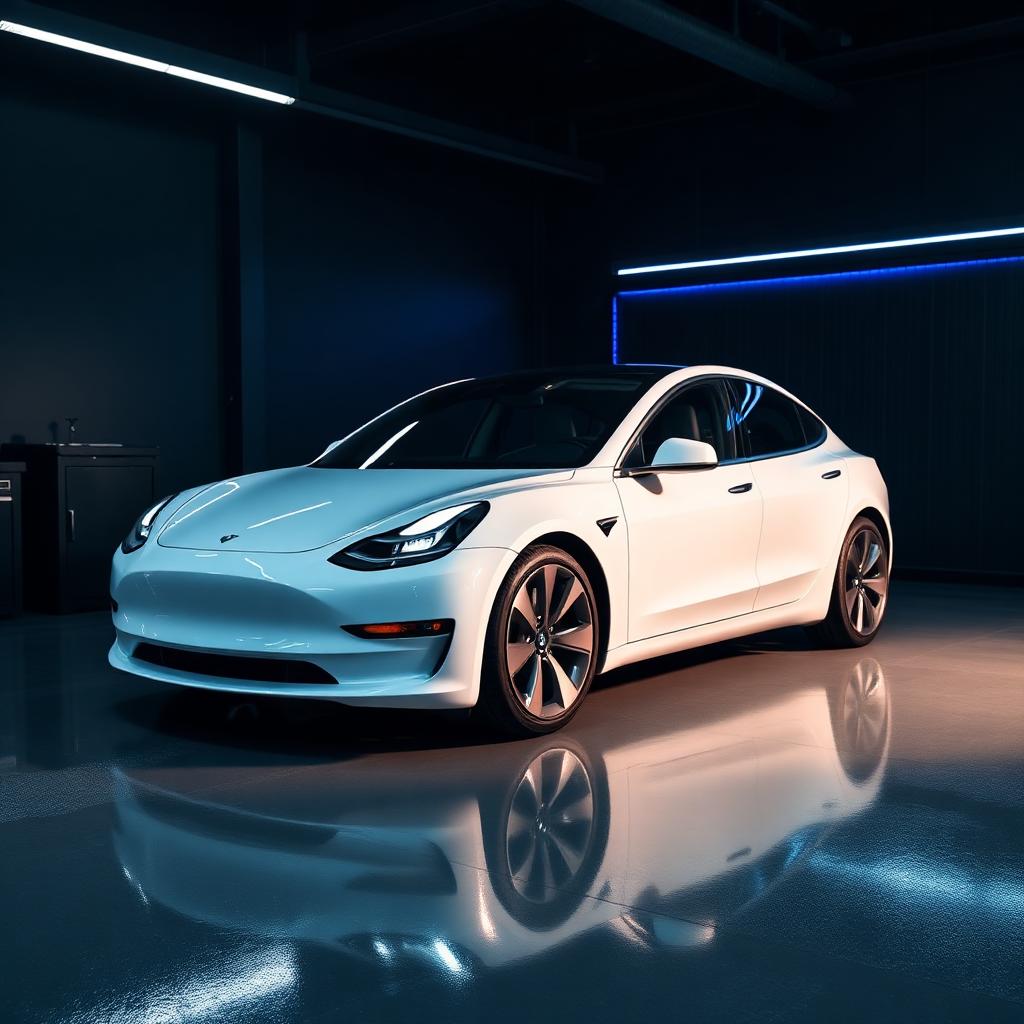 觀塘 LETS GET WASH 完成陶瓷鍍膜的 Tesla Model 3 Performance